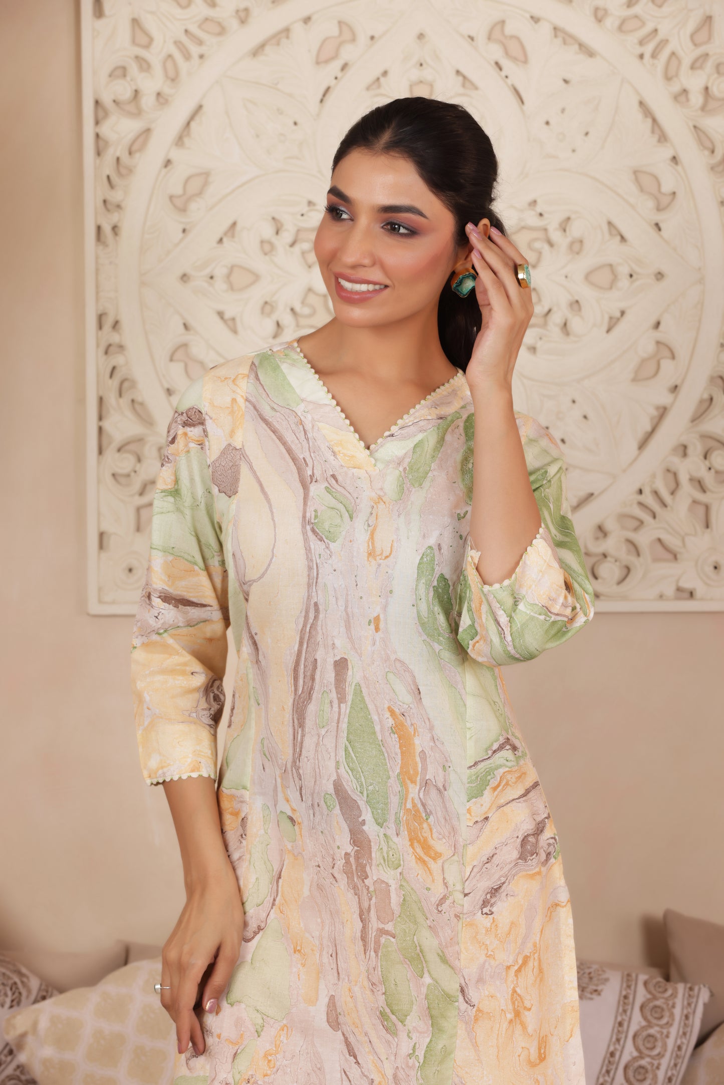 ELEGANT PASTEL YELLOW COLOUR PURE COTTON EVERYDAY KURTI
