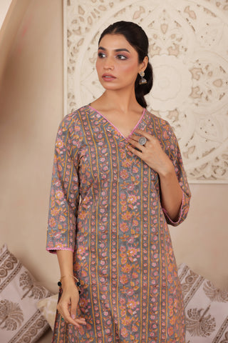 ELEGANT GRAY COLOUR PURE COTTON EVERYDAY KURTI