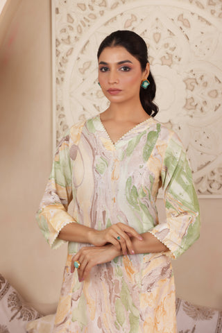 ELEGANT PASTEL YELLOW COLOUR PURE COTTON EVERYDAY KURTI