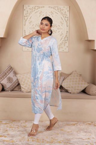 ELEGANT PASTEL BLUE COLOUR PURE COTTON EVERYDAY KURTI