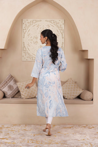 ELEGANT PASTEL BLUE COLOUR PURE COTTON EVERYDAY KURTI