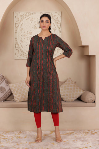 ELEGANT GREEN COLOUR PURE COTTON EVERYDAY KURTI