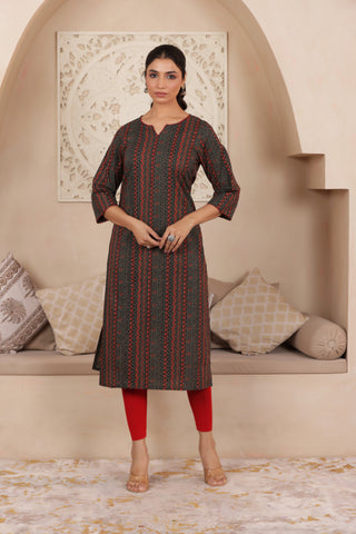 ELEGANT GREEN COLOUR PURE COTTON EVERYDAY KURTI