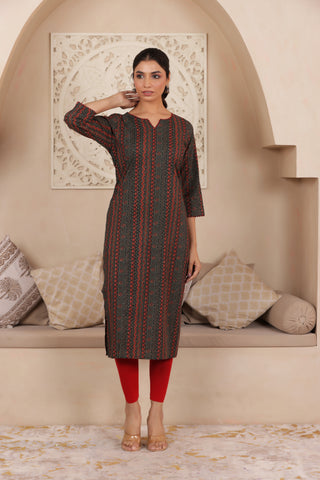 ELEGANT GREEN COLOUR PURE COTTON EVERYDAY KURTI